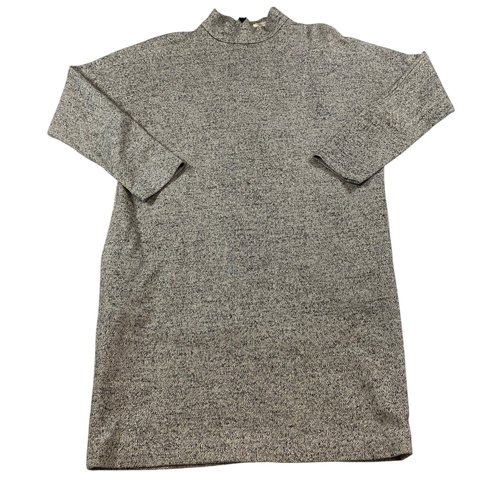 Billy Reid Womens Grey Marled Knit Mock Neck Long Sleeve Shift‎ Dress Size S USA